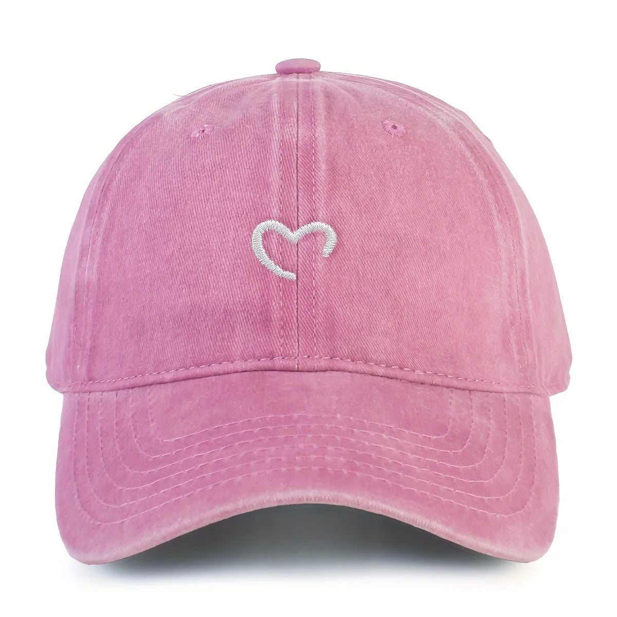 Women's Heart-Shaped Embroidered Baseball Cap