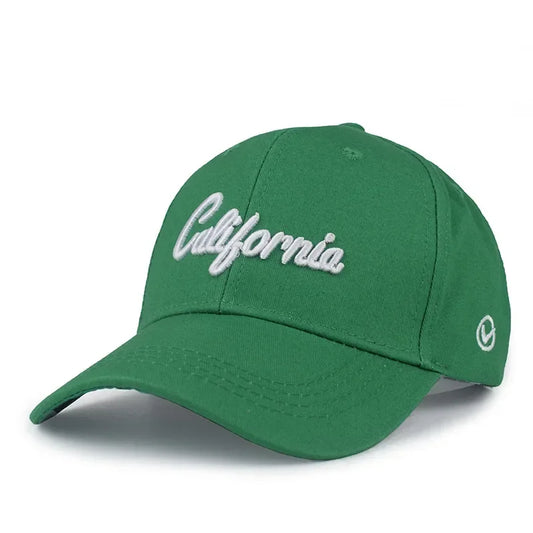 New Mens Baseball Cap 3D California Embroidery Dad Hat Green