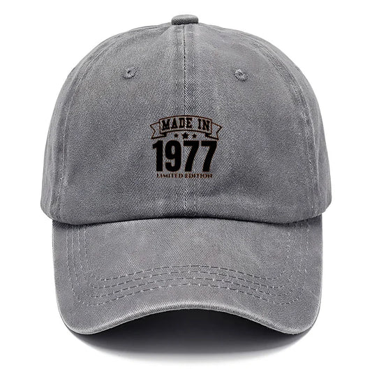 Vintage Washed Cotton Baseball Cap For Men Women Retro 1977