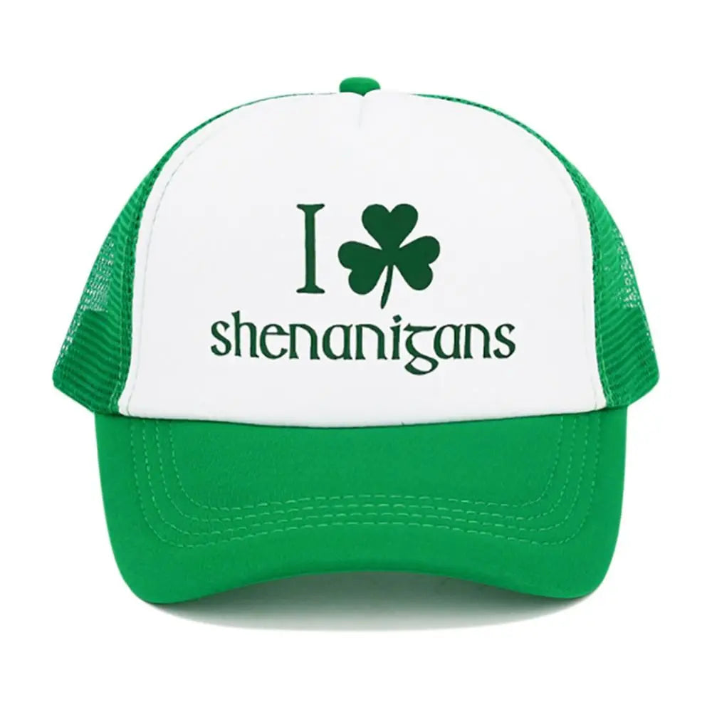 New Green Velvet Clover Shamrock Hat Breathable Sunshade Baseball Cap