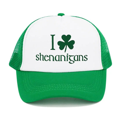 New Green Velvet Clover Shamrock Hat Breathable Sunshade Baseball Cap