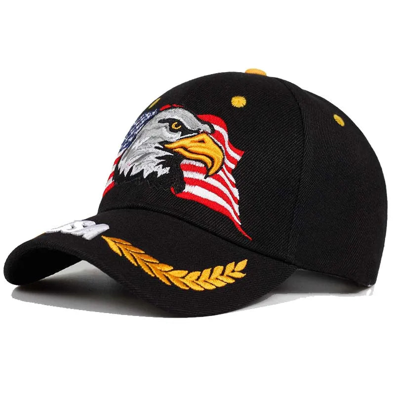 Army Cap Male Letter Embroidered Black Baseball Caps Men
