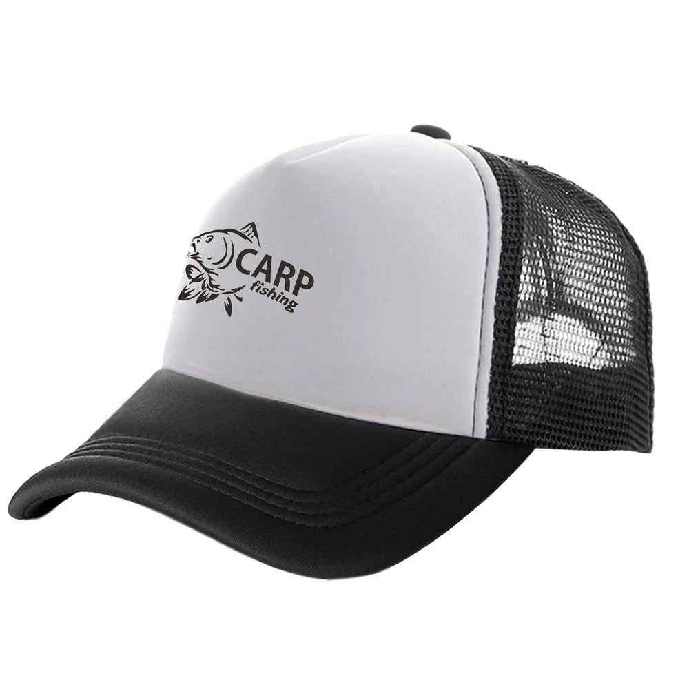 Carp Fish Trucker Caps Men Funny Fishing Printing Hat Baseball Cap