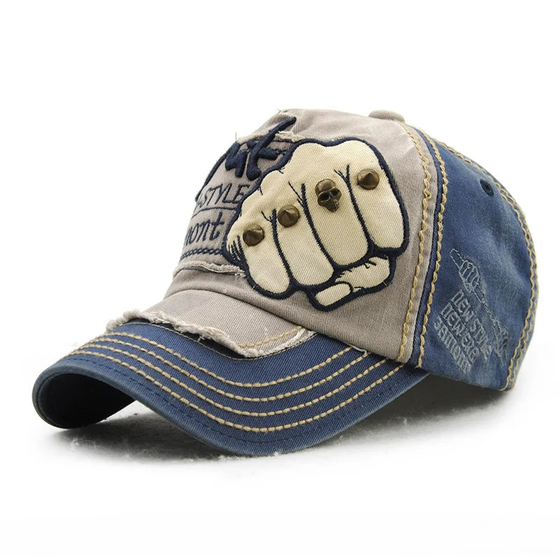 Fashion Baseball Cap For Men Women Rivet Letter Embroidery Unisex Soft Brim