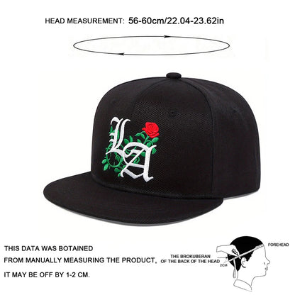 Unisex LA Rose Embroidery Hip-hop Hats Fashion