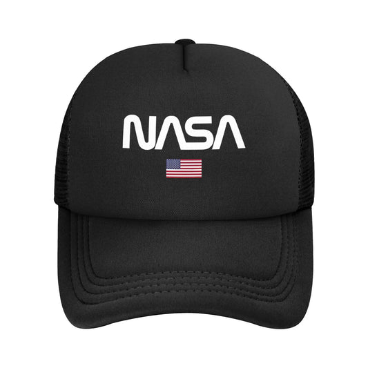 Nasa Logo US Flag Space Agency Mesh Baseball Caps Adult