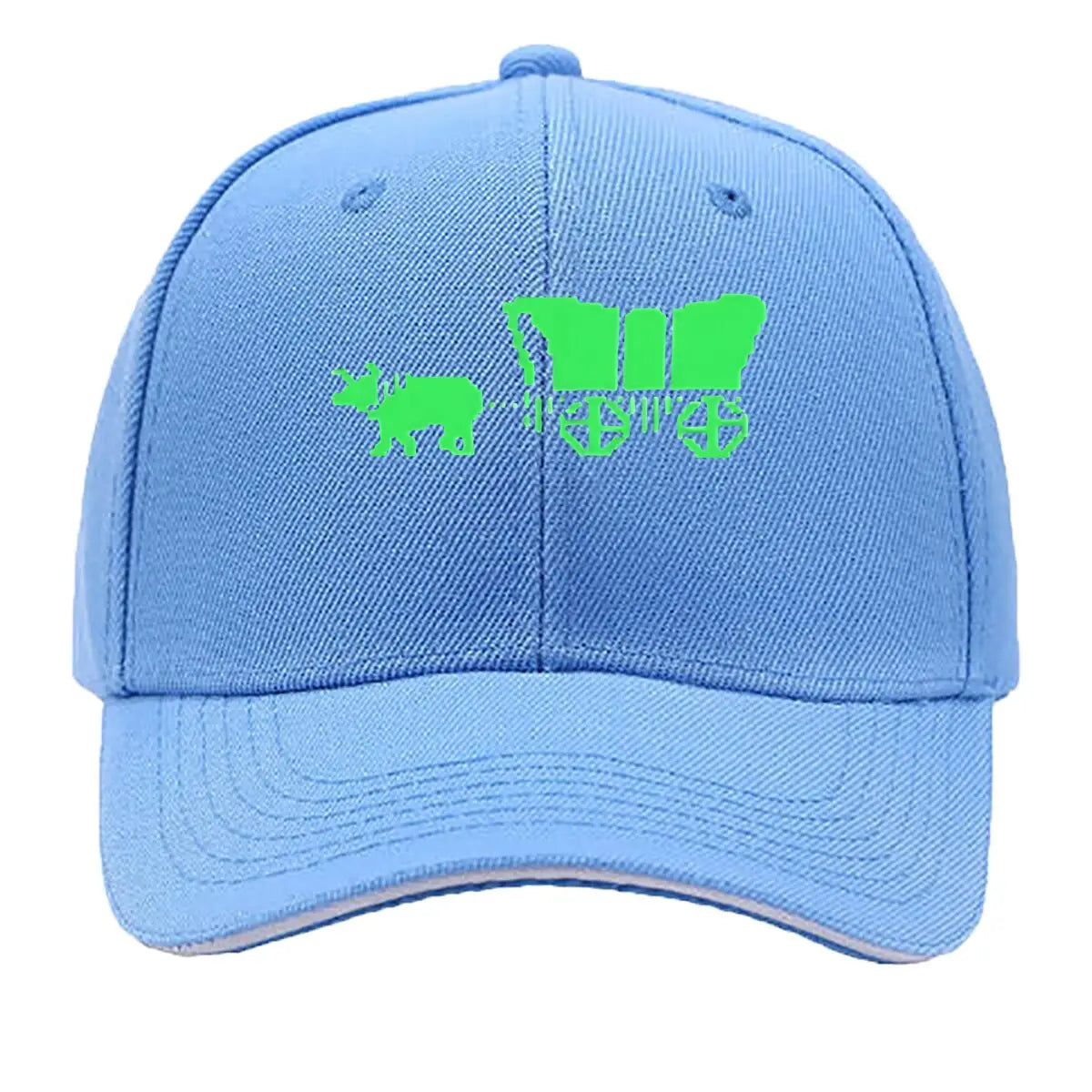Retro 8 - Bit Pixel Ox Cart Vinyl Sticker Sandwich Baseball Cap