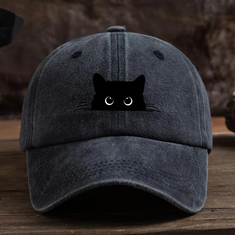 Cute Cat Print Adjustable Baseball Cap