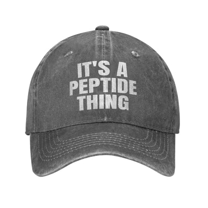 It's a Peptide Thing Funny Biohacking Longevity Casual Baseball Cap