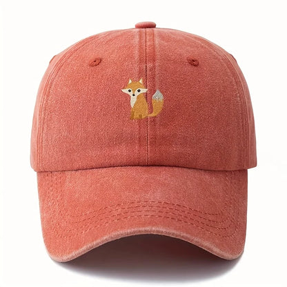 Cute Fox Pattern Printed Baseball Cap For Daily Casual Fashion
