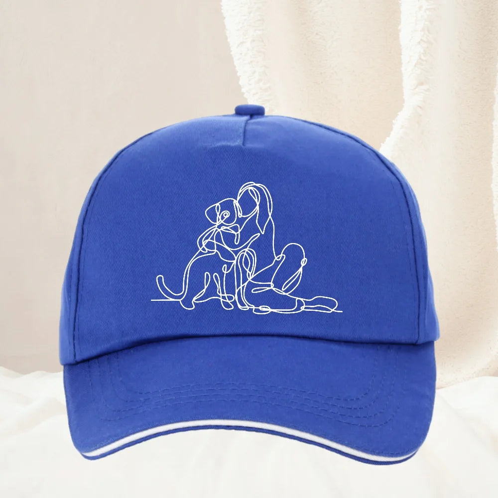 Classic Retro Dog Mom Printed Baseball Cap