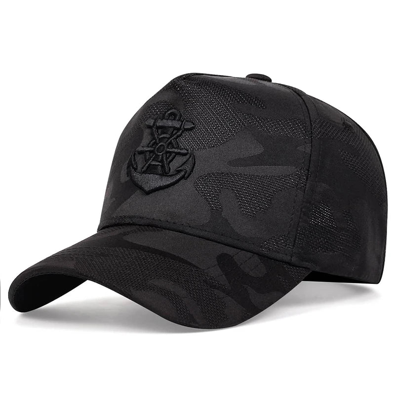Unisex Anchor Embroidery Baseball Net Caps
