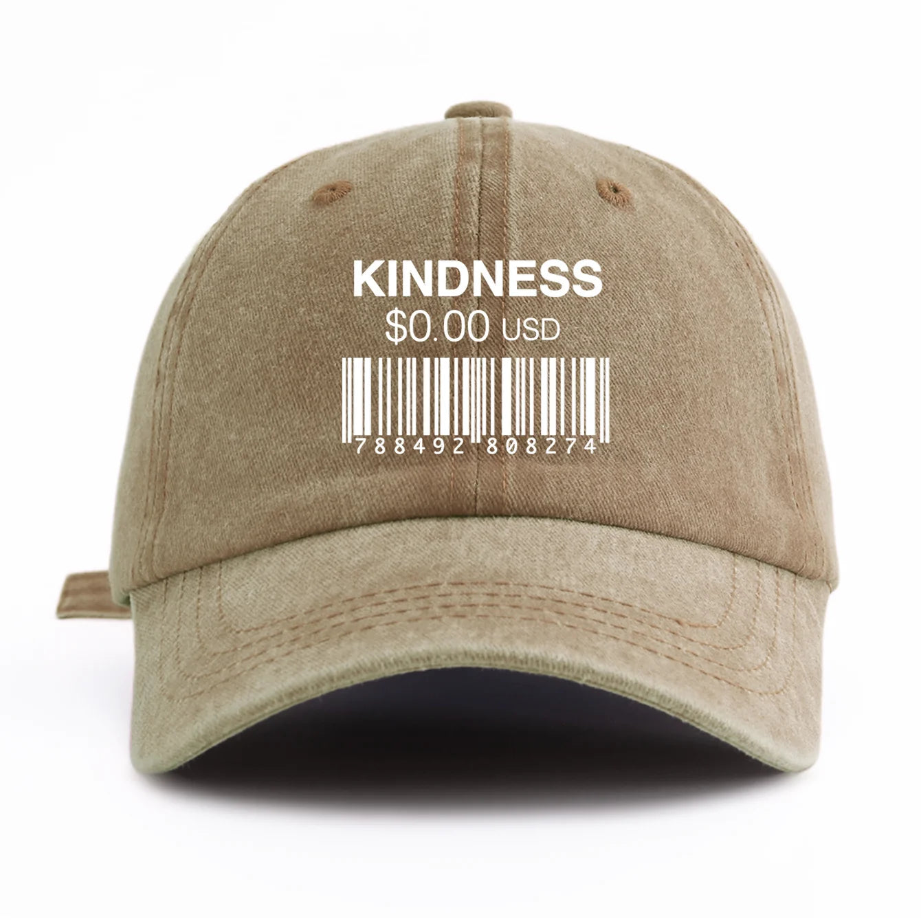 KINDNESS Print Washed Baseball Cap For Adults