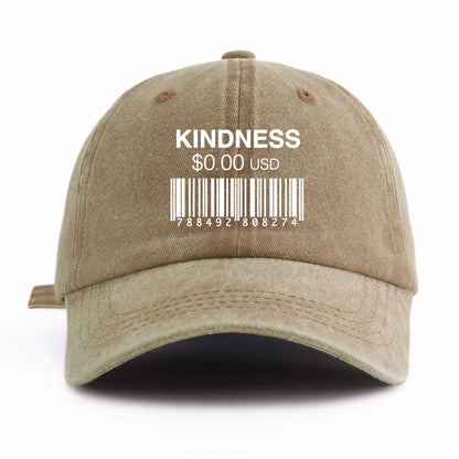 KINDNESS Print Washed Baseball Cap For Adults