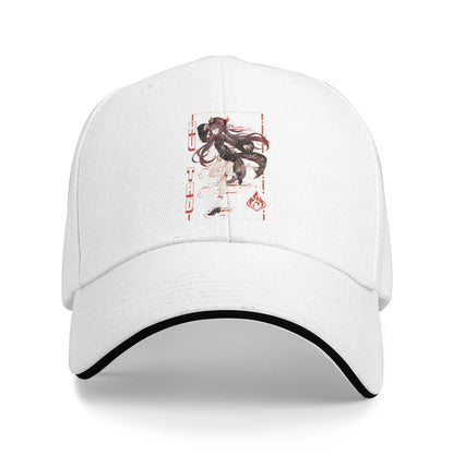 Genshin Impact Hu Tao Baseball Caps Casual Spirit Ghost Art