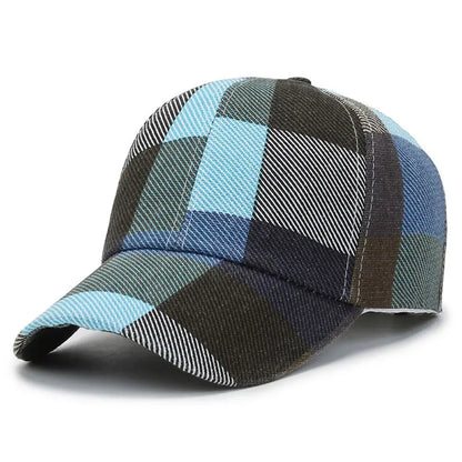 New Spring Summer Women Men Fashion Plaid Baseball Caps