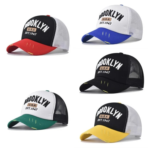 BROOKLYN USA 3D Embroidery Shade Spring Autumn Cap Baseball Cap