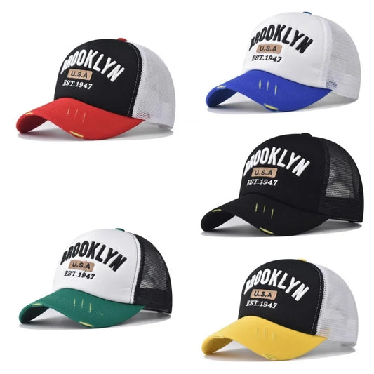 BROOKLYN USA 3D Embroidery Shade Spring Autumn Cap Baseball Cap