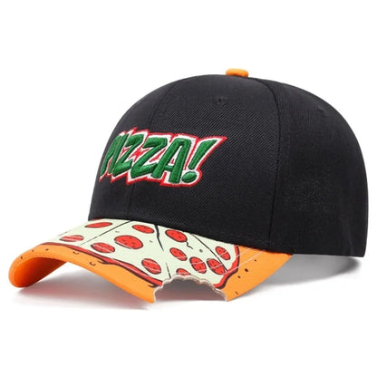 Fashion Casual Hip Hop Hats Adjustable PIZZA Embroidery Snapback Hats