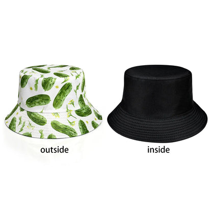 New Cucumber Pattern Printed Fisherman's Hat Bucket Hat