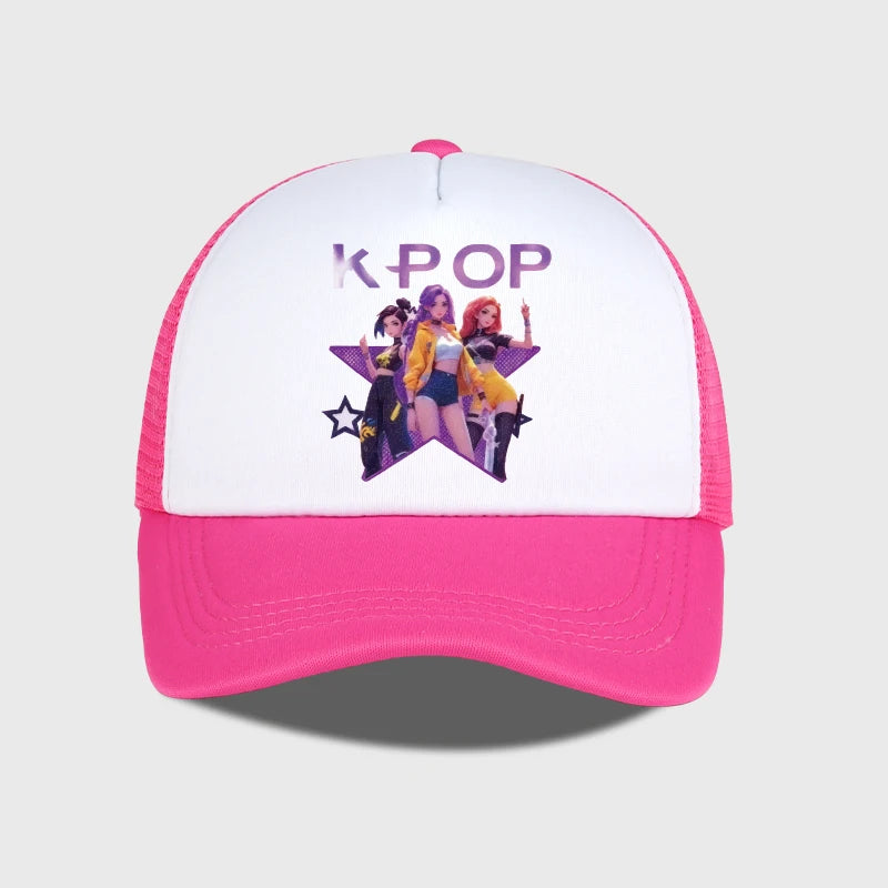K-POP Girl Group Printed Mesh Cap  Baseball Cap