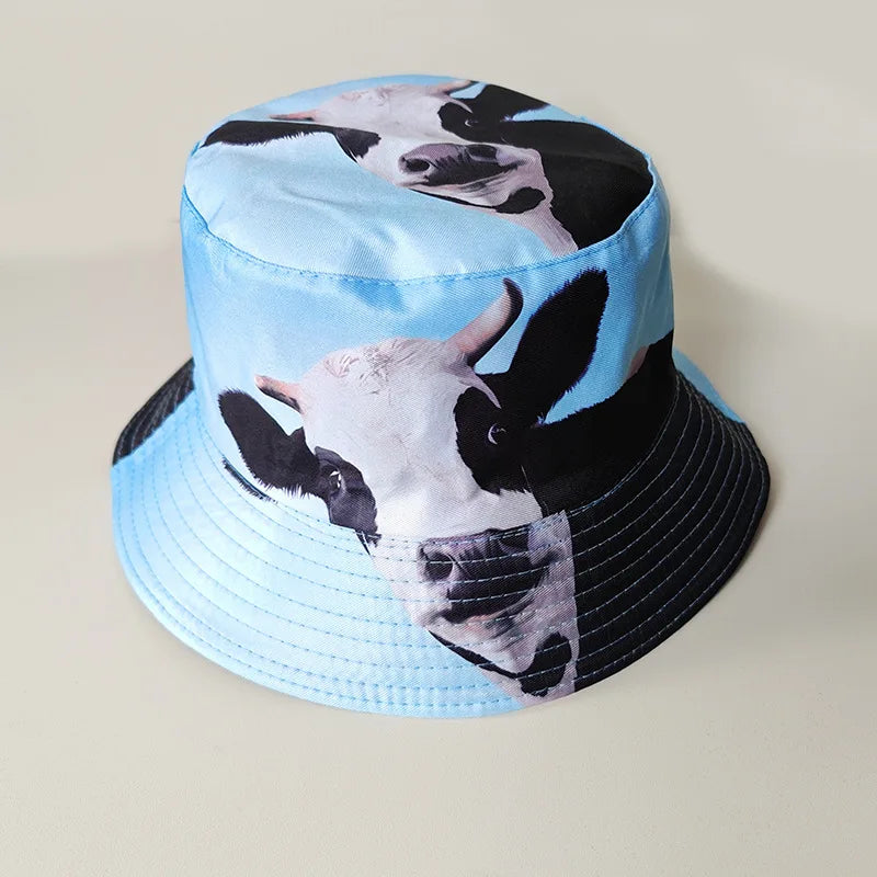 New Fashion Graffiti Sunscreen Bucket Hats Fashion Letter Print Fisherman