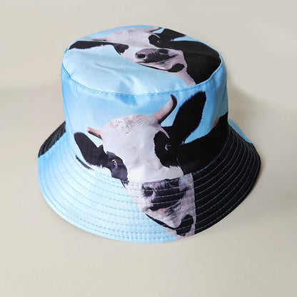 New Fashion Graffiti Sunscreen Bucket Hats Fashion Letter Print Fisherman