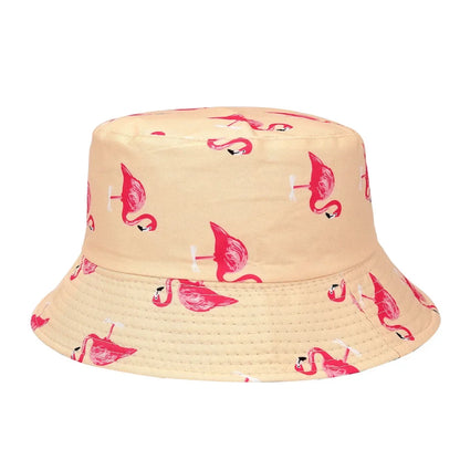 Summer Sun Hat Reversible Yellow Duck Bucket Hat