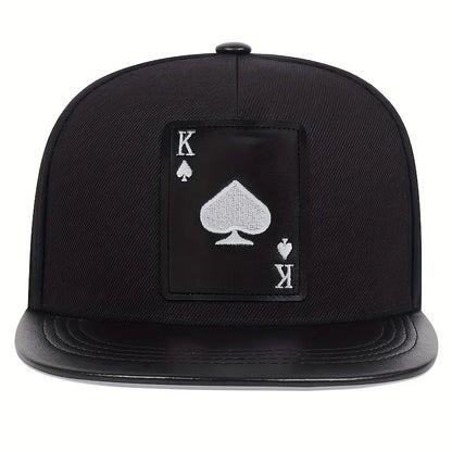 Fashion Hip Hop Baseball Cap Poker Embroidery Personalized Hat Men Women Cotton Snapback Hats