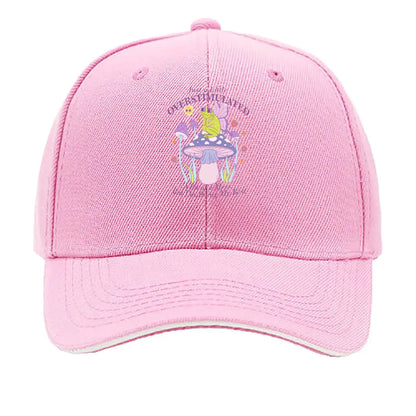 Just A Little Overstimulated Frog Mushroom Doing My Best Sandwich Baseball Cap