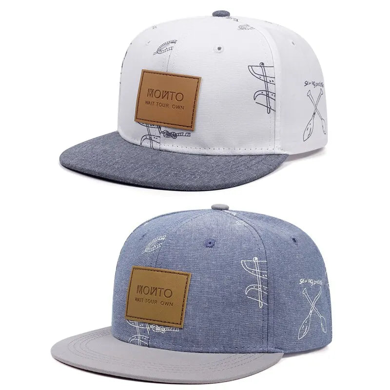Fashion Men Women Baseball Leather Label Graffiti Letters Hip Hop Caps Unisex Snapback Cap
