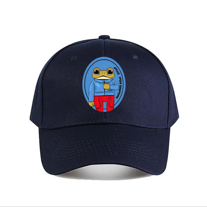 Oversized Brown Cartoon Frog Baseball Cap