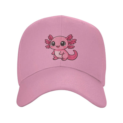 Cute Kawaii Pink Axolotl for Axolotl Lovers Casual Baseball Cap