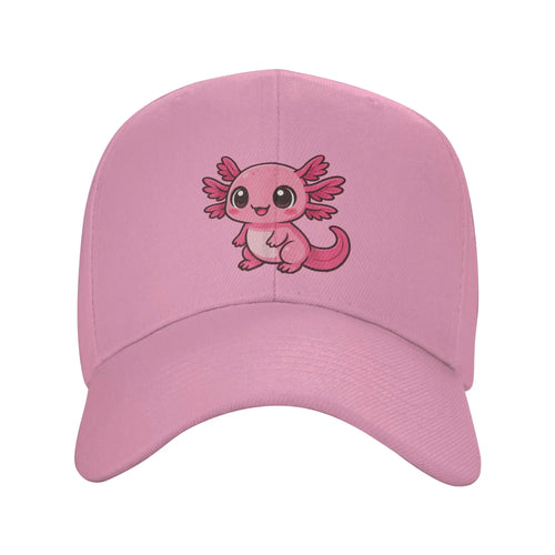 Cute Kawaii Pink Axolotl for Axolotl Lovers Casual Baseball Cap