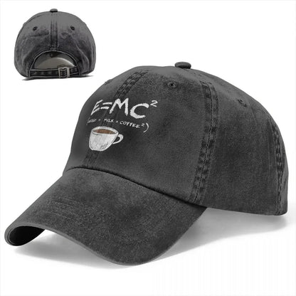 Vintage Energy=Milk+Coffee E=MC Baseball Caps