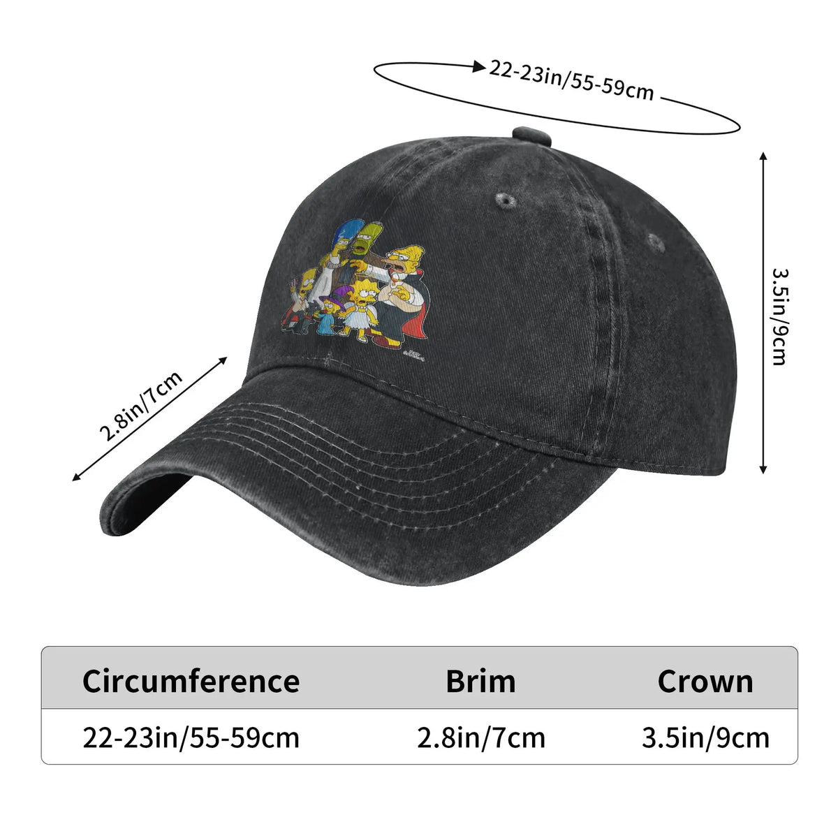 The S-simpson Family Treehouse of Horror Casual Baseball Cap