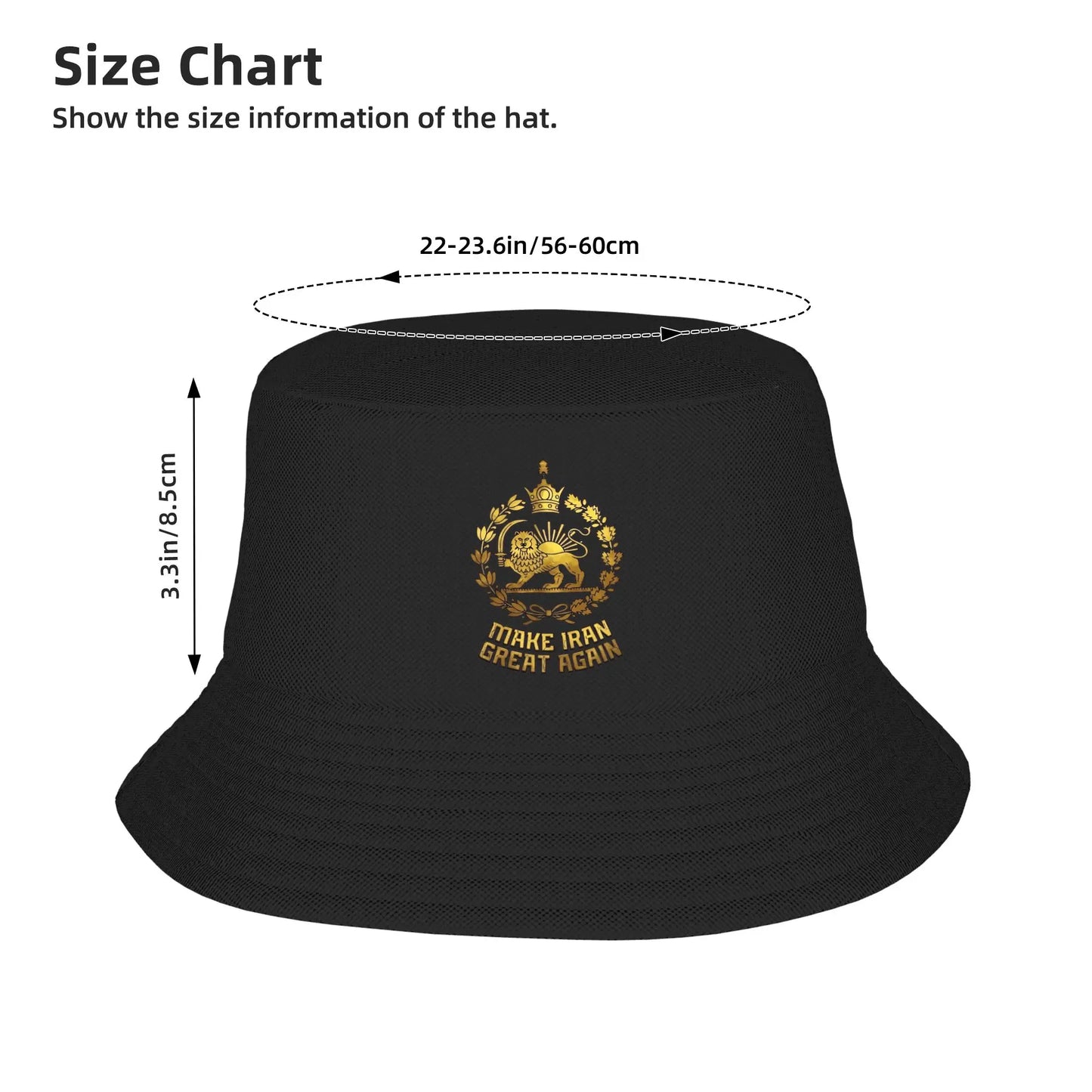 Make Iran Great Again Lion And Sun Bucket Hat