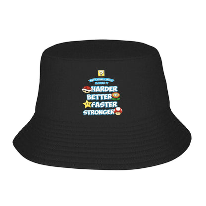 Street Super Marios Splattery Bucket Hat Unisex Packable Outdoor