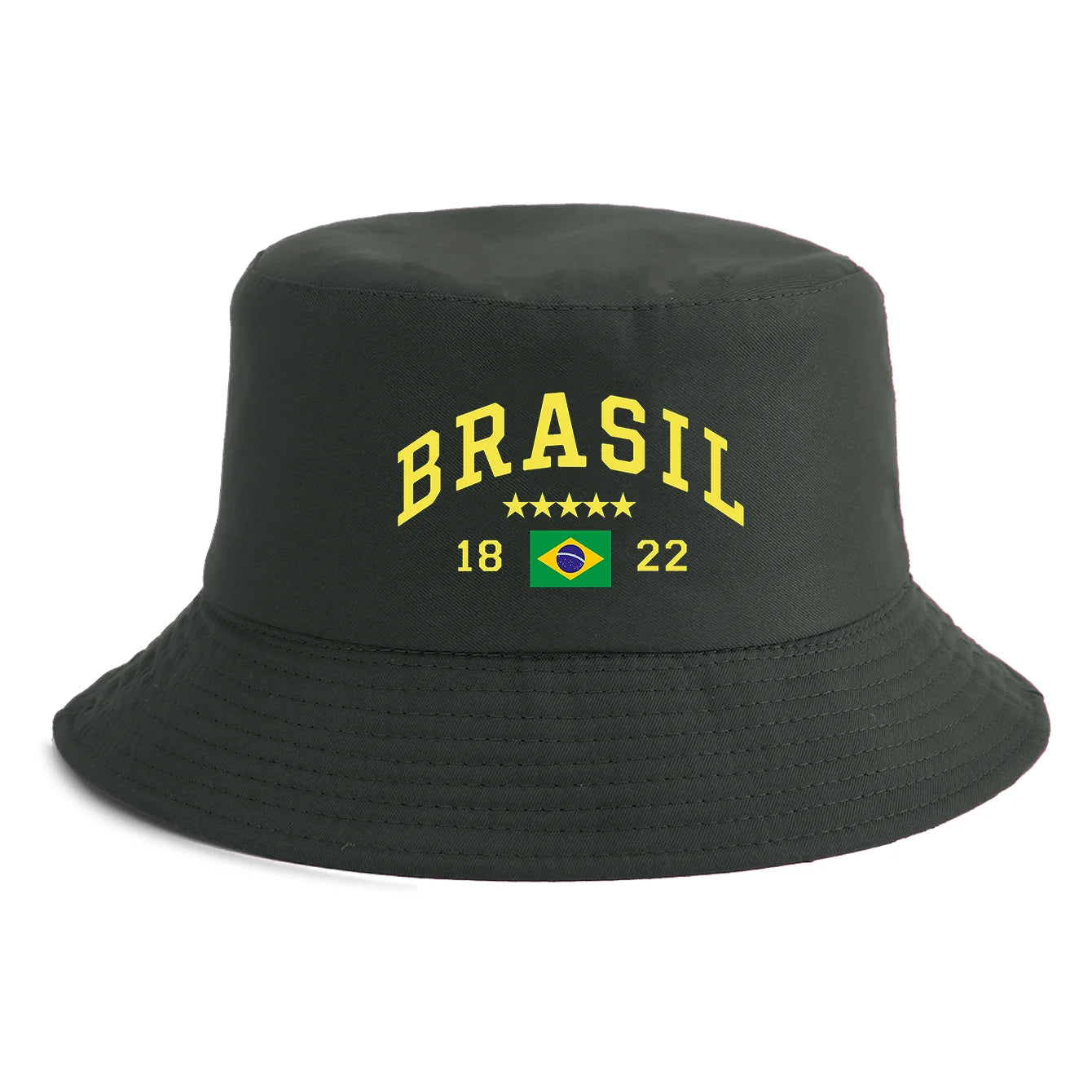 Unisex Brasil Flag Print Bucket Hat