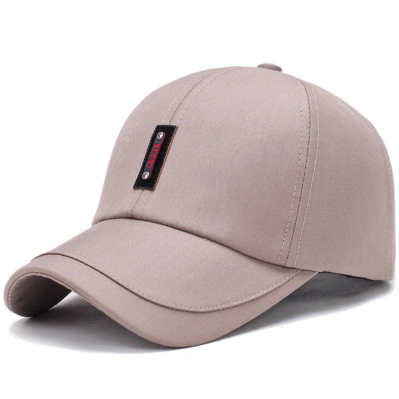New Black Baseball Caps For Men Women Sunhat Solid Letter Sunscreen Cap