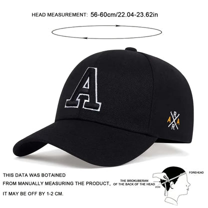 Unisex Letter Embroidery Baseball Cap Sunscreen Hat