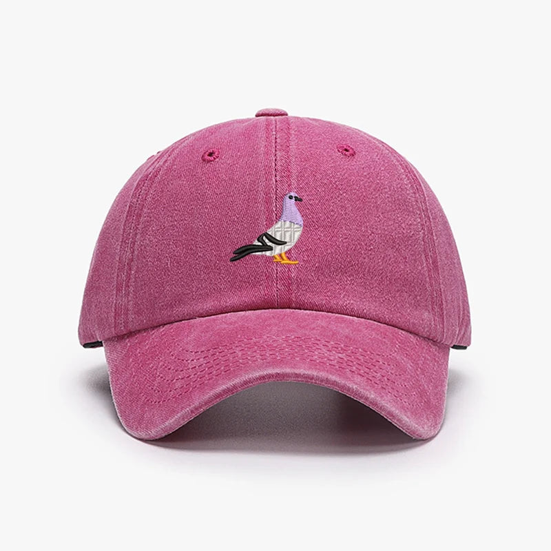 Embroidery Pigeon Spring Vintage Baseball Caps Men Women