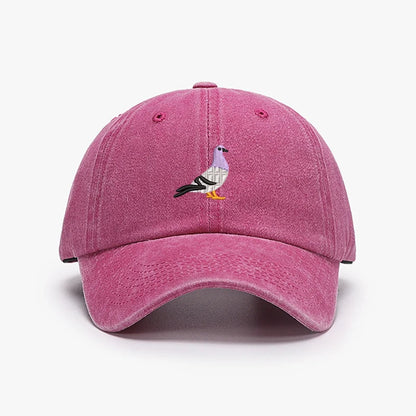 Embroidery Pigeon Spring Vintage Baseball Caps Men Women
