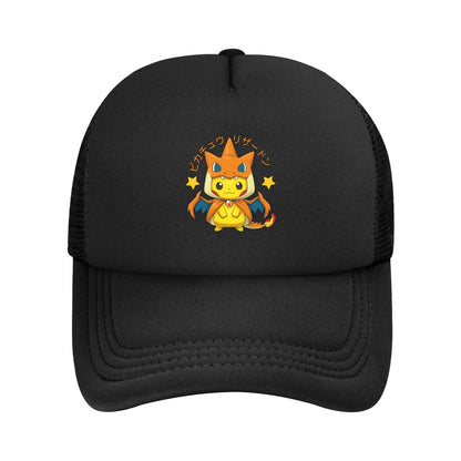Pokemoned Charmander Mesh Baseball Caps
