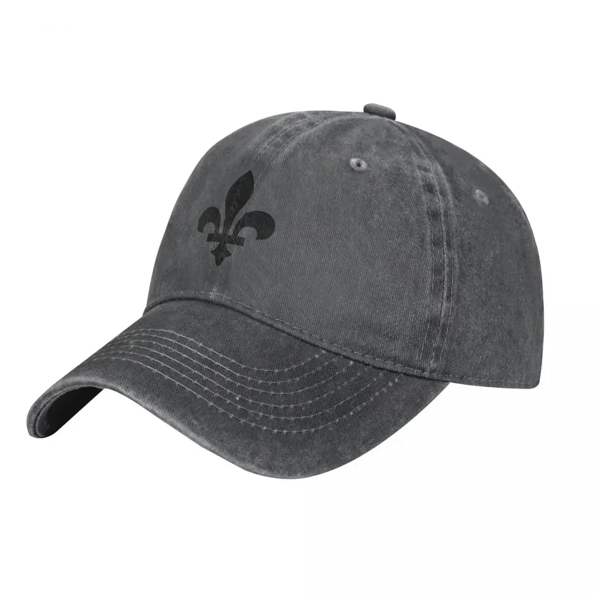 Quebec France Royal Washed Baseball Cap Fleur De Lis Lily
