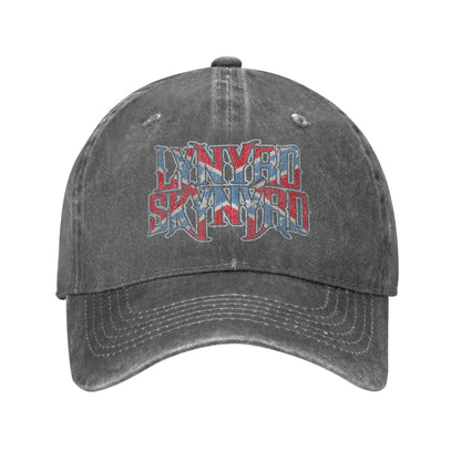 Lynyrded Rock Biker Skynyrded Logo Baseball Caps