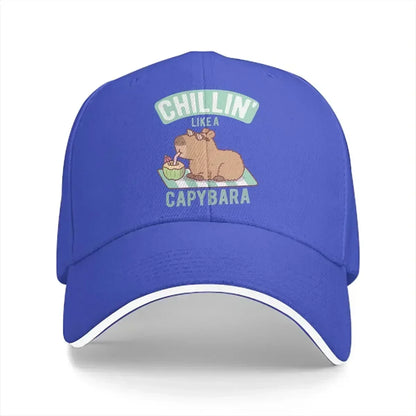 Chillin Like a Capybara Baseball Cap