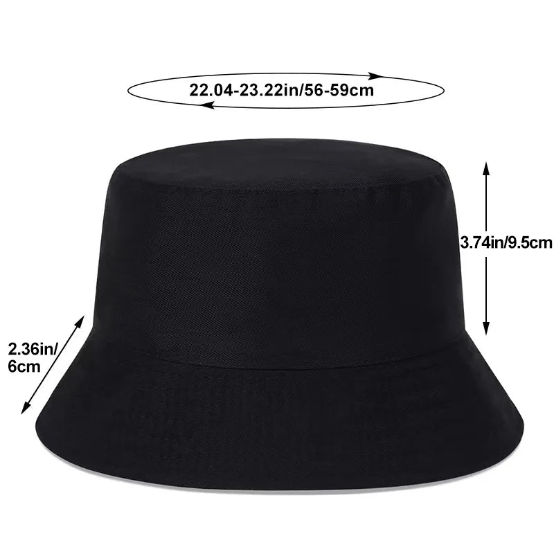 Unisex Letter Embroidery Printing Personality Bucket Hats Fishermen Caps
