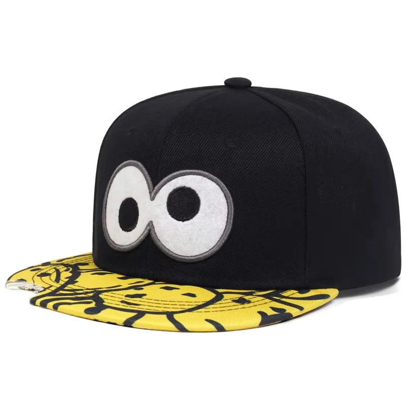 Unisex Eye PIZZA Embroidery Hip-hop Hats Spring Autumn Snapback Caps