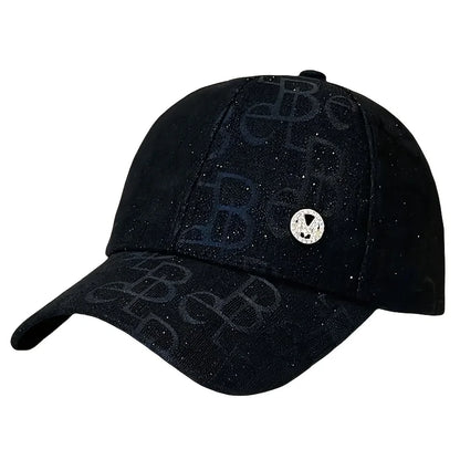 Lightweight Glittery Logo Breathable Summer Baseball Cap For Women